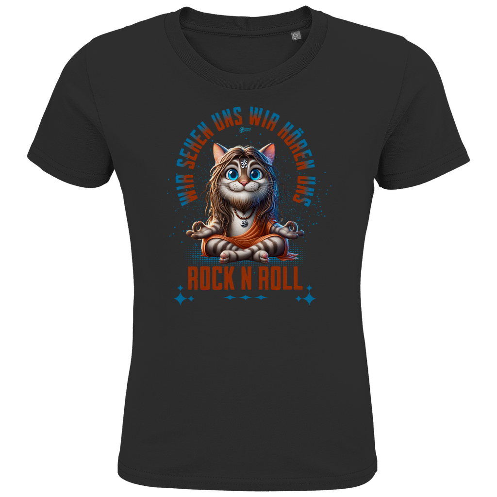 Kids Premium Bio T-Shirt Cat Meditation