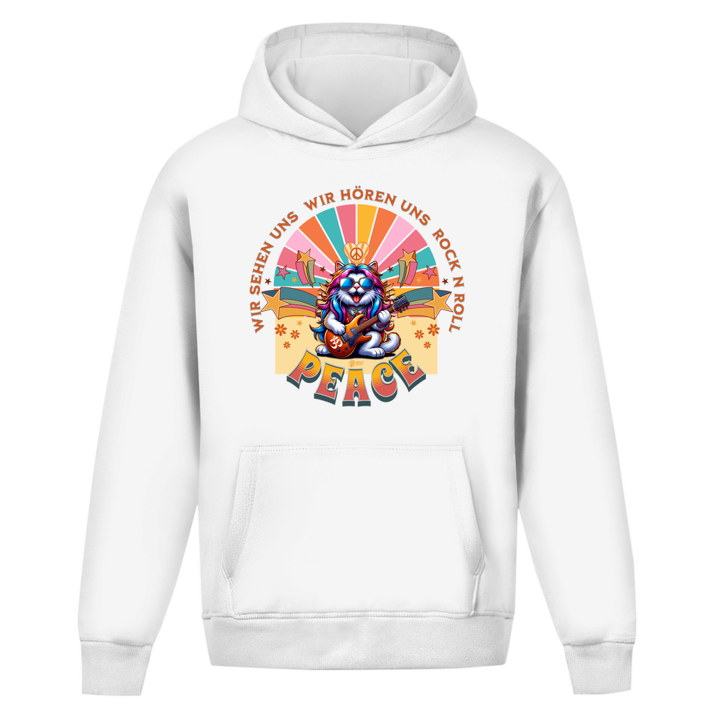 Oversize Hoodie Ohne Kordel Cat Peace Front