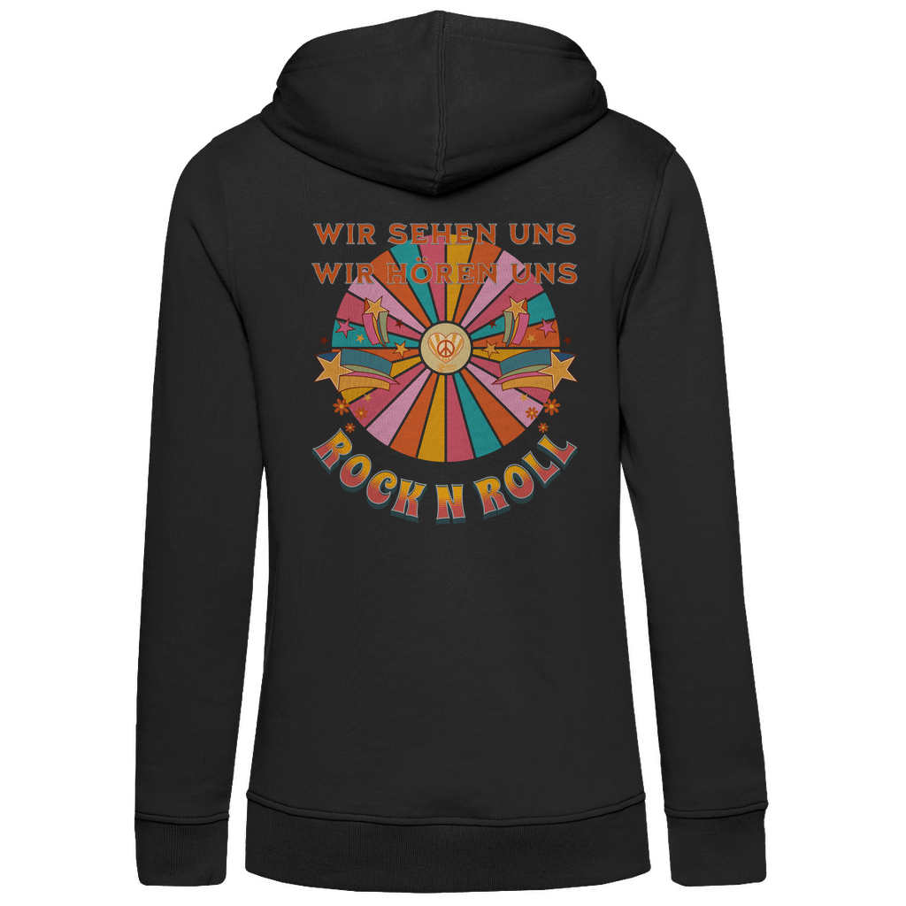 Damen Premium Bio Hoodie Cat Peace Front