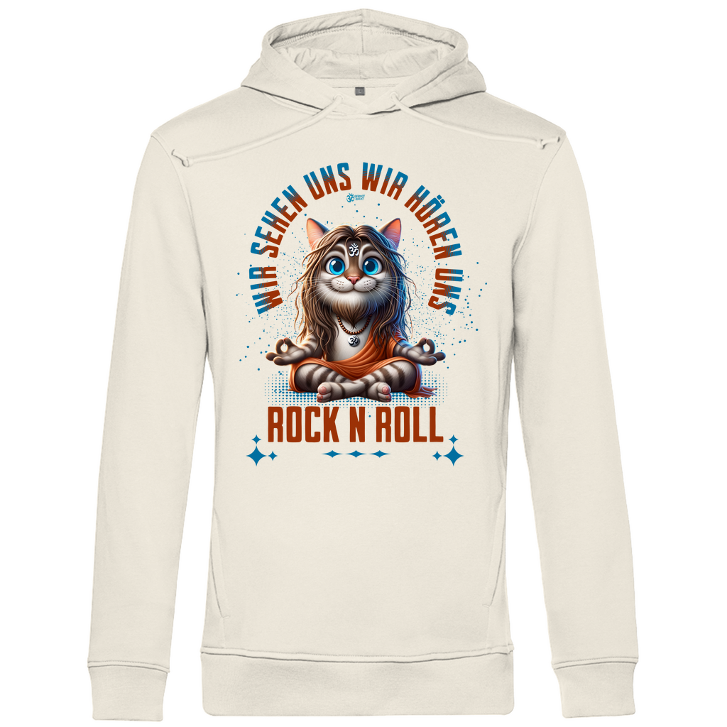 Herren Premium Bio Hoodie Cat Meditation