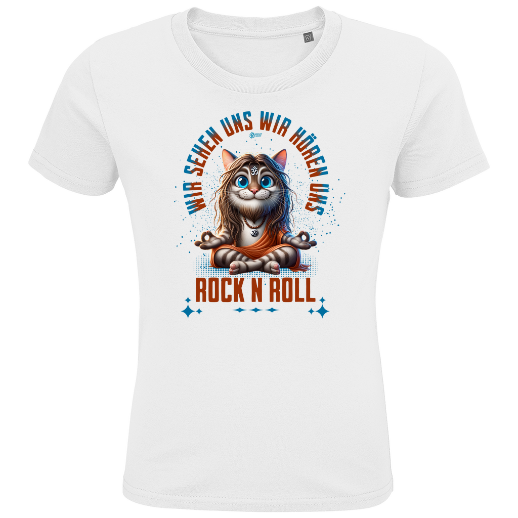 Kids Premium Bio T-Shirt Cat Meditation