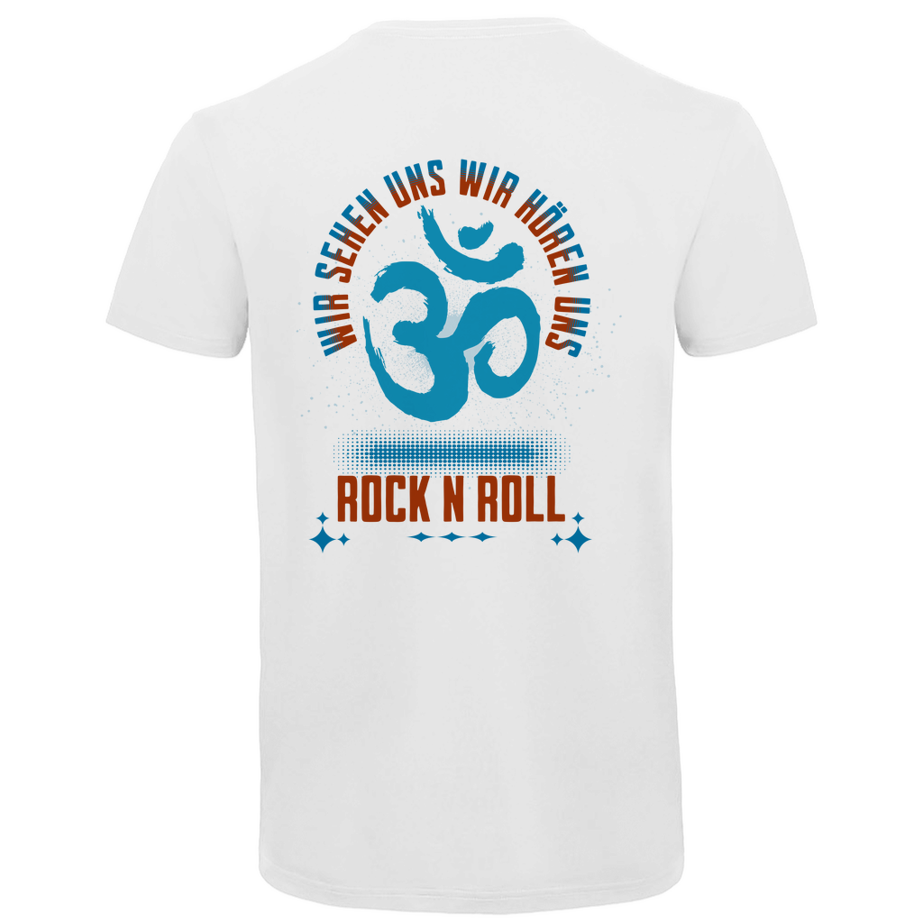 Herren Premium Bio V-Neck T-Shirt Cat Meditation