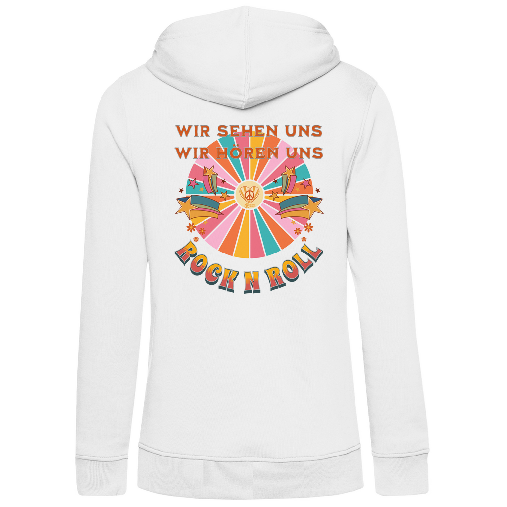 Damen Premium Bio Hoodie Cat Peace Front