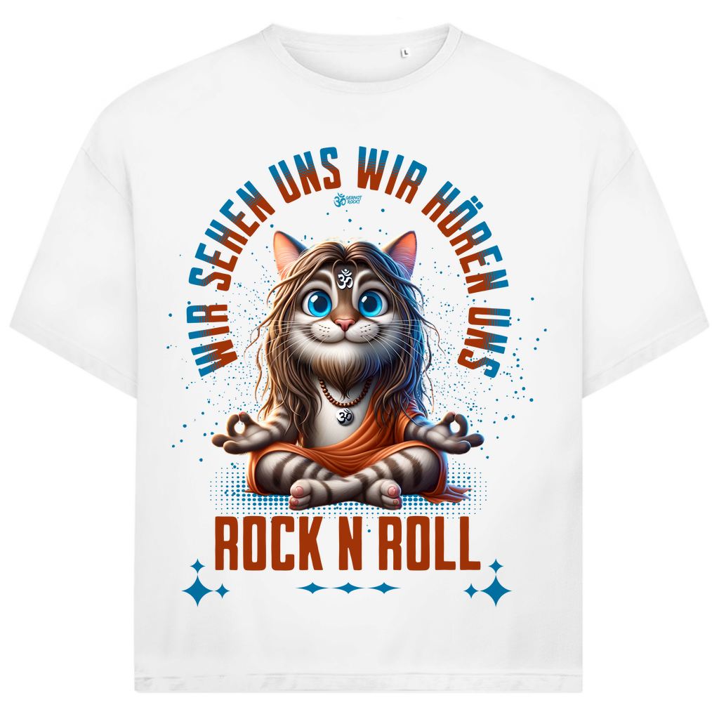 Jack and Jones Oversize T-Shirt Cat Meditation