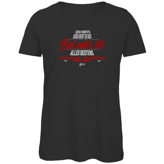 Damen Premium Bio T-Shirt Bei mir ist alles Bestens