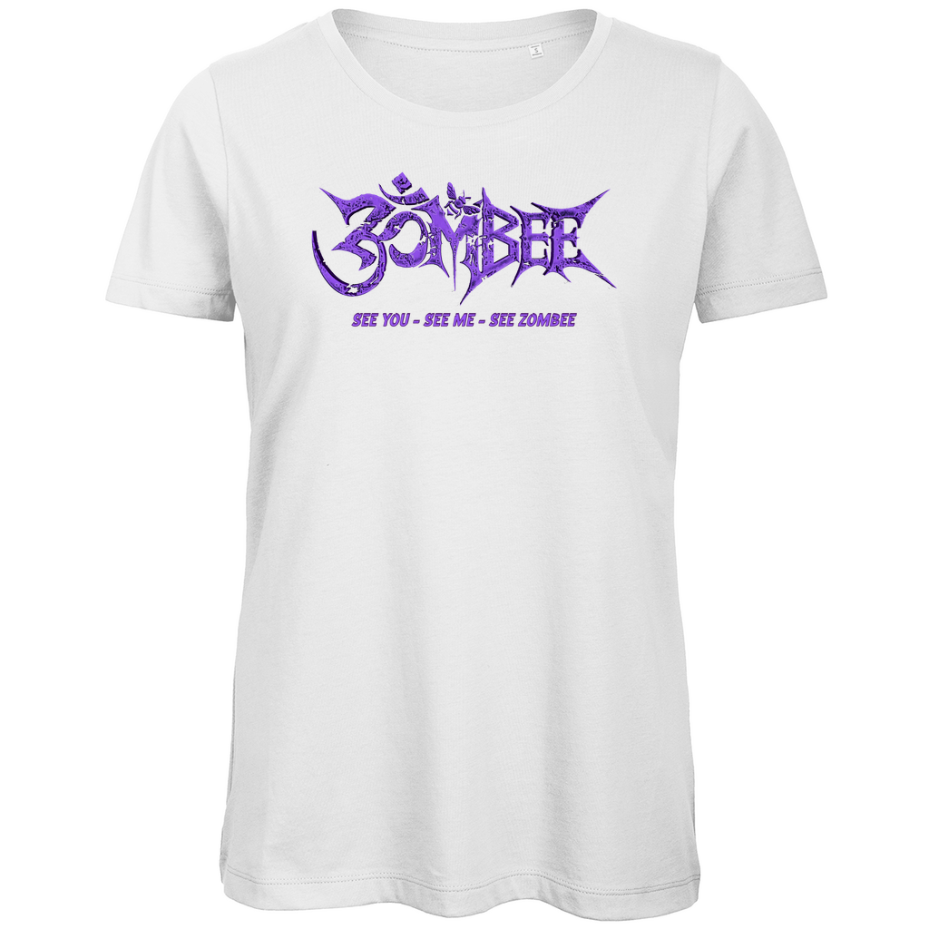 Damen Premium Bio T-Shirt Zombee Front & Cover Back