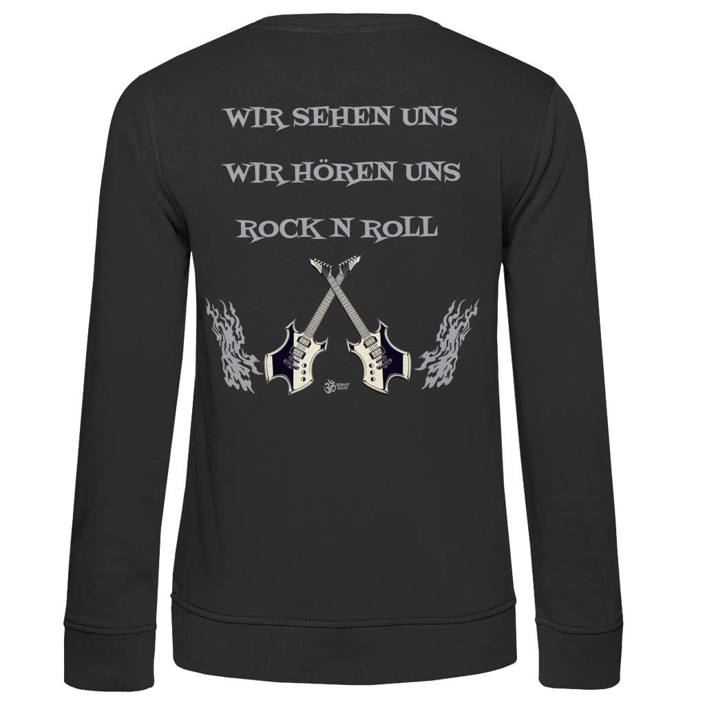 Damen Premium Bio Sweatshirt Skull Front