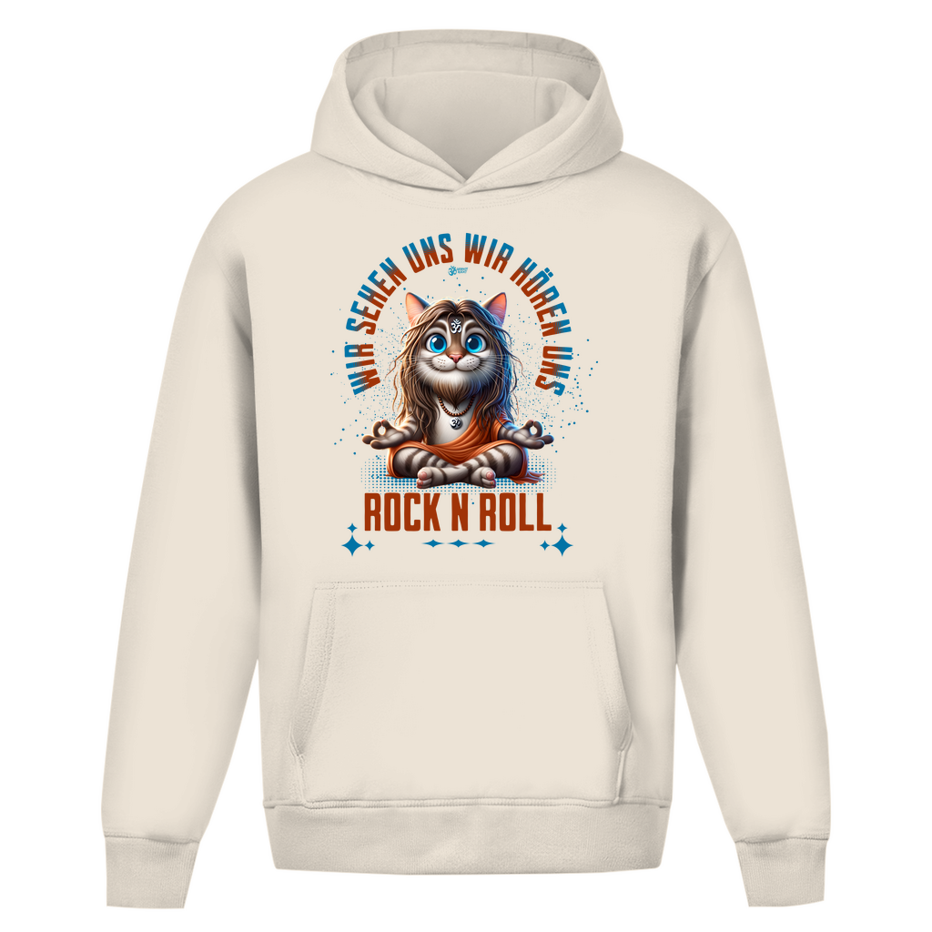 Oversize Hoodie Ohne Kordel Cat Meditation