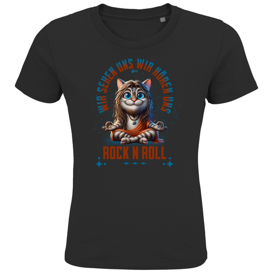 Kids Premium Bio T-Shirt Cat Meditation