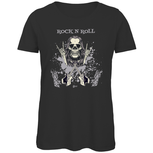 Damen Premium Bio T-Shirt Skull Front