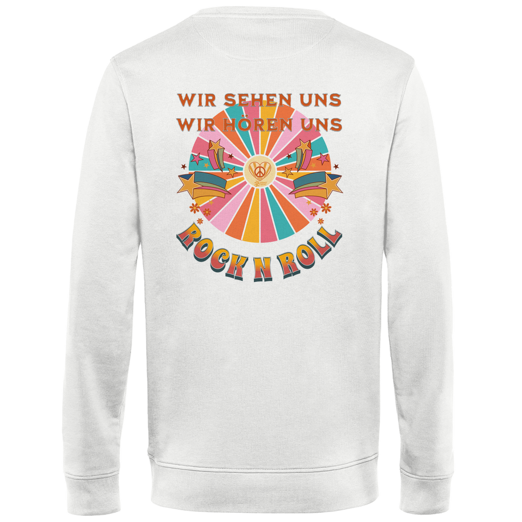 Herren Premium Bio Sweatshirt Cat Peace Front