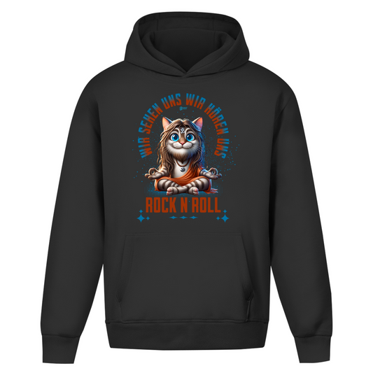 Oversize Hoodie Ohne Kordel Cat Meditation