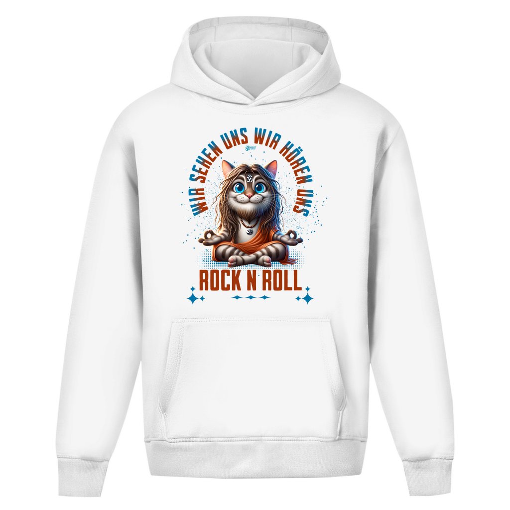 Oversize Hoodie Ohne Kordel Cat Meditation