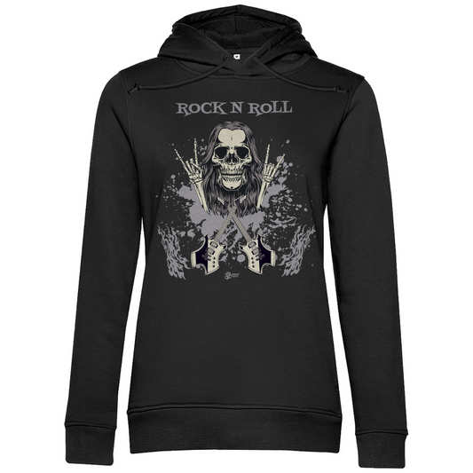 Damen Premium Bio Hoodie Skull Front