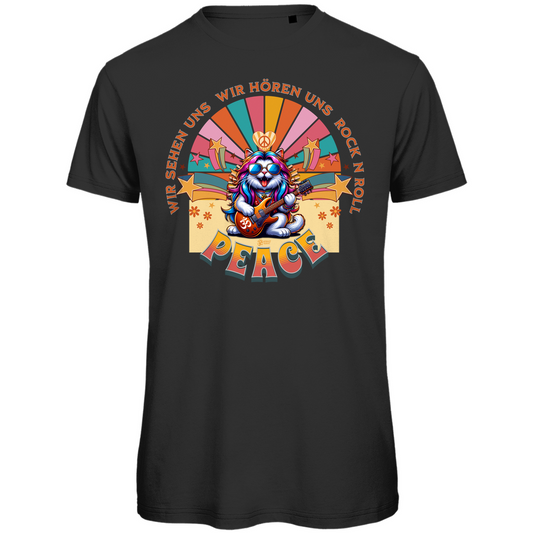 Herren Premium Bio T-Shirt Cat Peace Front