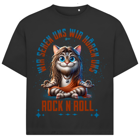 Jack and Jones Oversize T-Shirt Cat Meditation