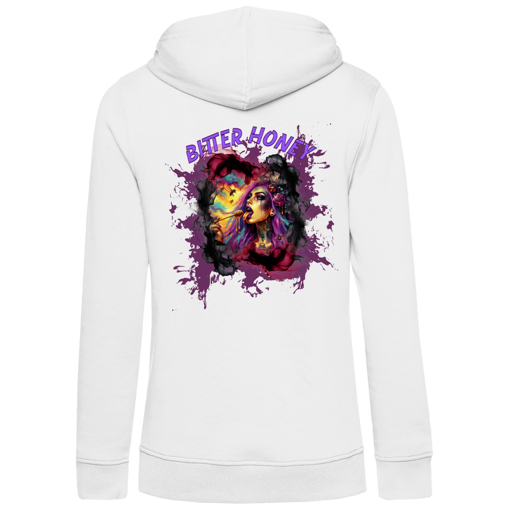 Damen Premium Bio Hoodie Zombee Front & Cover Back