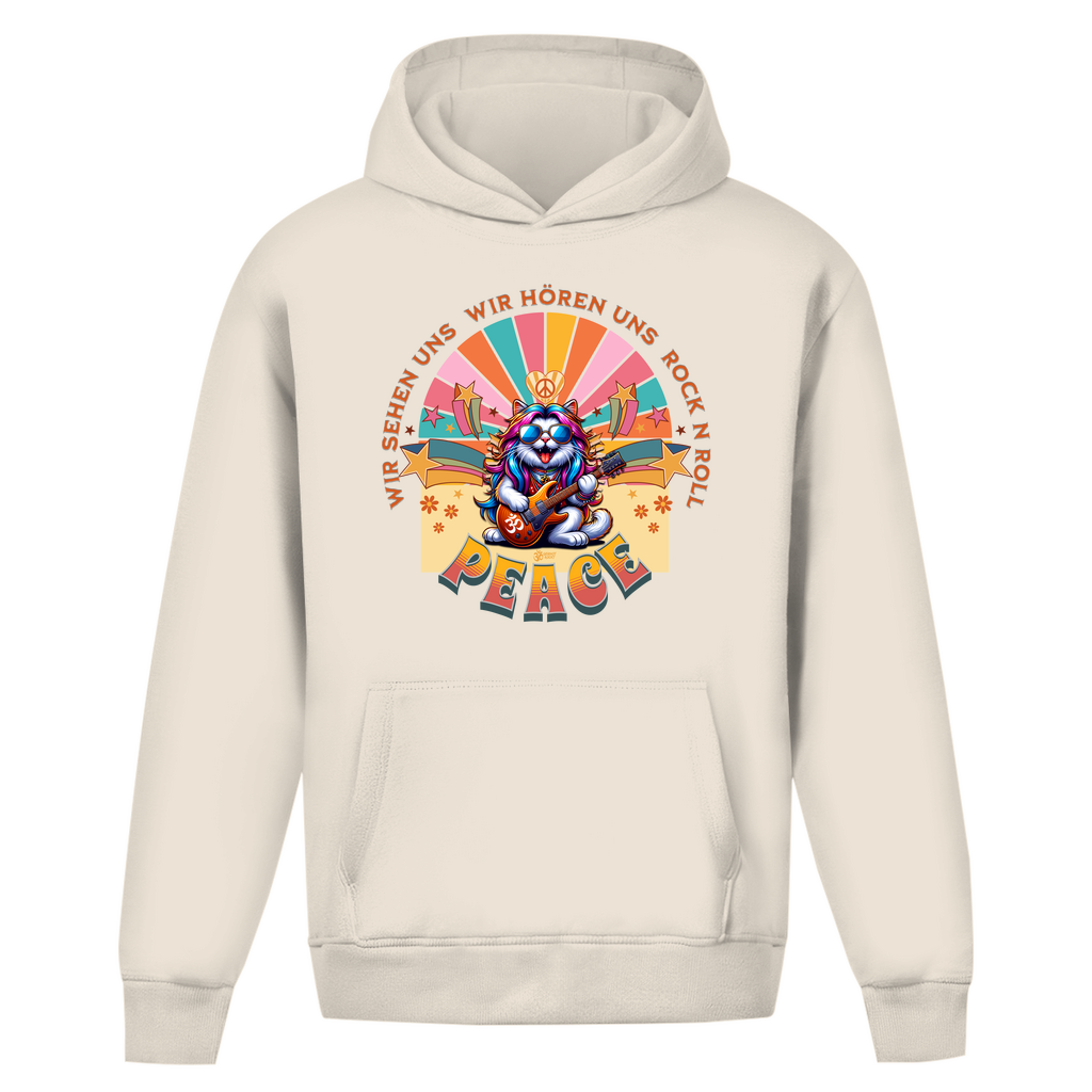 Oversize Hoodie Ohne Kordel Cat Peace Front