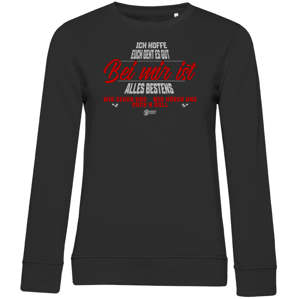Damen Premium Bio Sweatshirt Bei mir ist alles Bestens