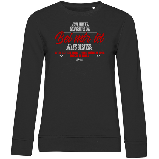 Damen Premium Bio Sweatshirt Bei mir ist alles Bestens