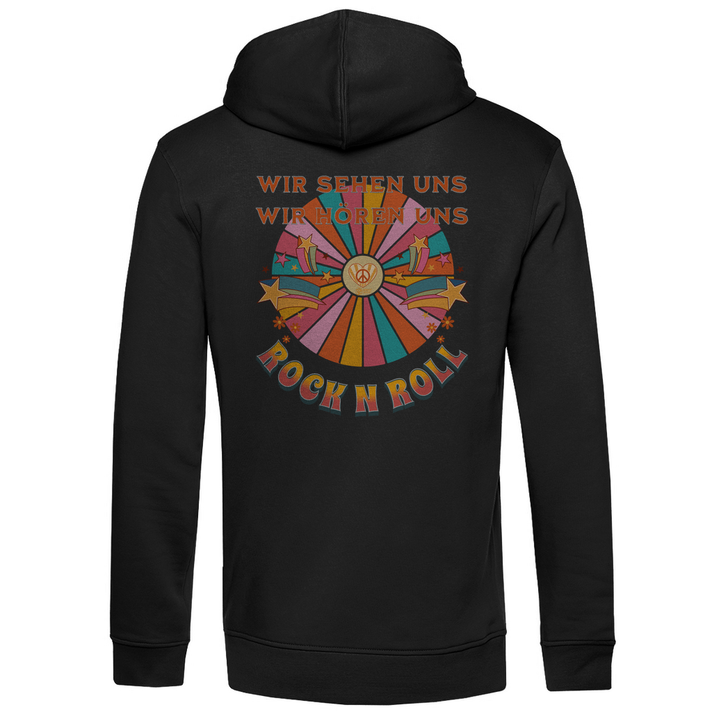 Herren Premium Bio Hoodie Cat Peace Front