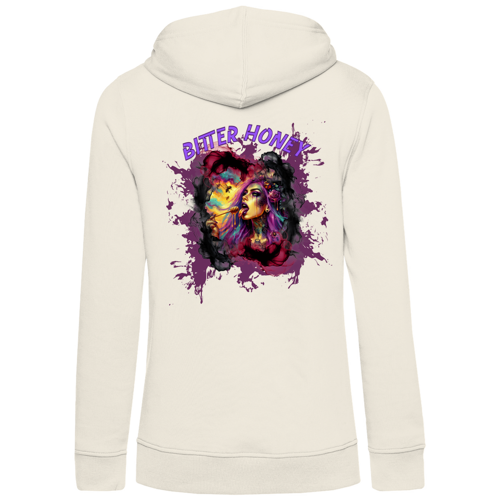 Damen Premium Bio Hoodie Zombee Front & Cover Back