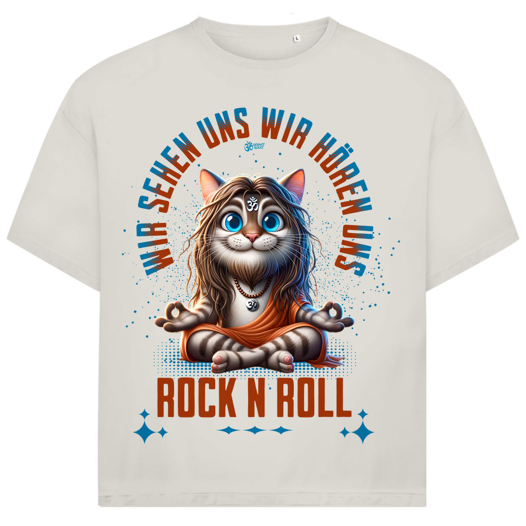 Jack and Jones Oversize T-Shirt Cat Meditation