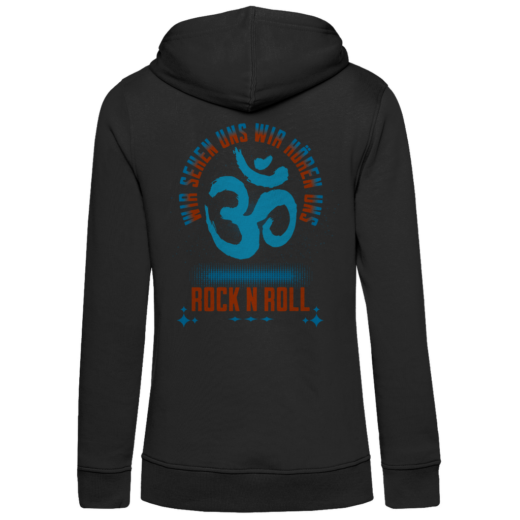 Damen Premium Bio Hoodie Cat Meditation