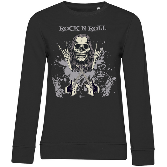Damen Premium Bio Sweatshirt Skull Front
