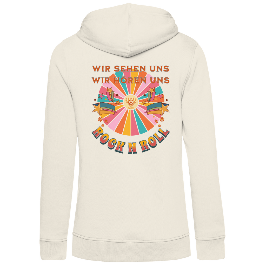 Damen Premium Bio Hoodie Cat Peace Front