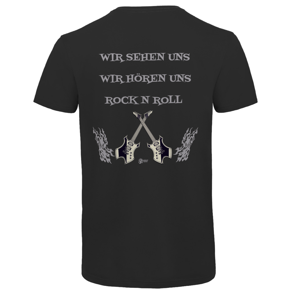 Herren Premium Bio V-Neck T-Shirt Skull Front